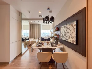 Actual interior photo of a luxury 1-bedroom condo unit type A2 at Noble Form Thonglor on Sukhumvit 55 Bangkok