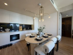 Actual interior photo of a luxury 2-bedroom condo unit type B20 at Noble Form Thonglor on Sukhumvit 55 Bangkok
