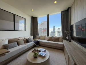 Actual interior photo of a luxury 2-bedroom condo unit type B20 at Noble Form Thonglor on Sukhumvit 55 Bangkok