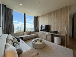 Actual interior photo of a luxury 2-bedroom condo unit type B20 at Noble Form Thonglor on Sukhumvit 55 Bangkok