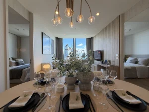 Actual interior photo of a luxury 2-bedroom condo unit type B20 at Noble Form Thonglor on Sukhumvit 55 Bangkok