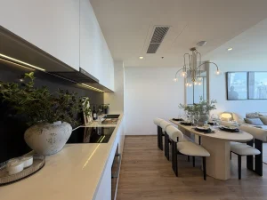 Actual interior photo of a luxury 2-bedroom condo unit type B20 at Noble Form Thonglor on Sukhumvit 55 Bangkok