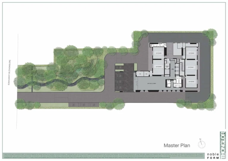 Luxury condo unit plans layout diagram for Noble Form Thonglor on Sukhumvit 55 Bangkok
