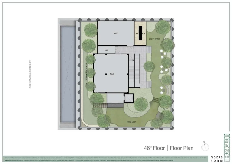 Luxury condo unit plans layout diagram for Noble Form Thonglor on Sukhumvit 55 Bangkok